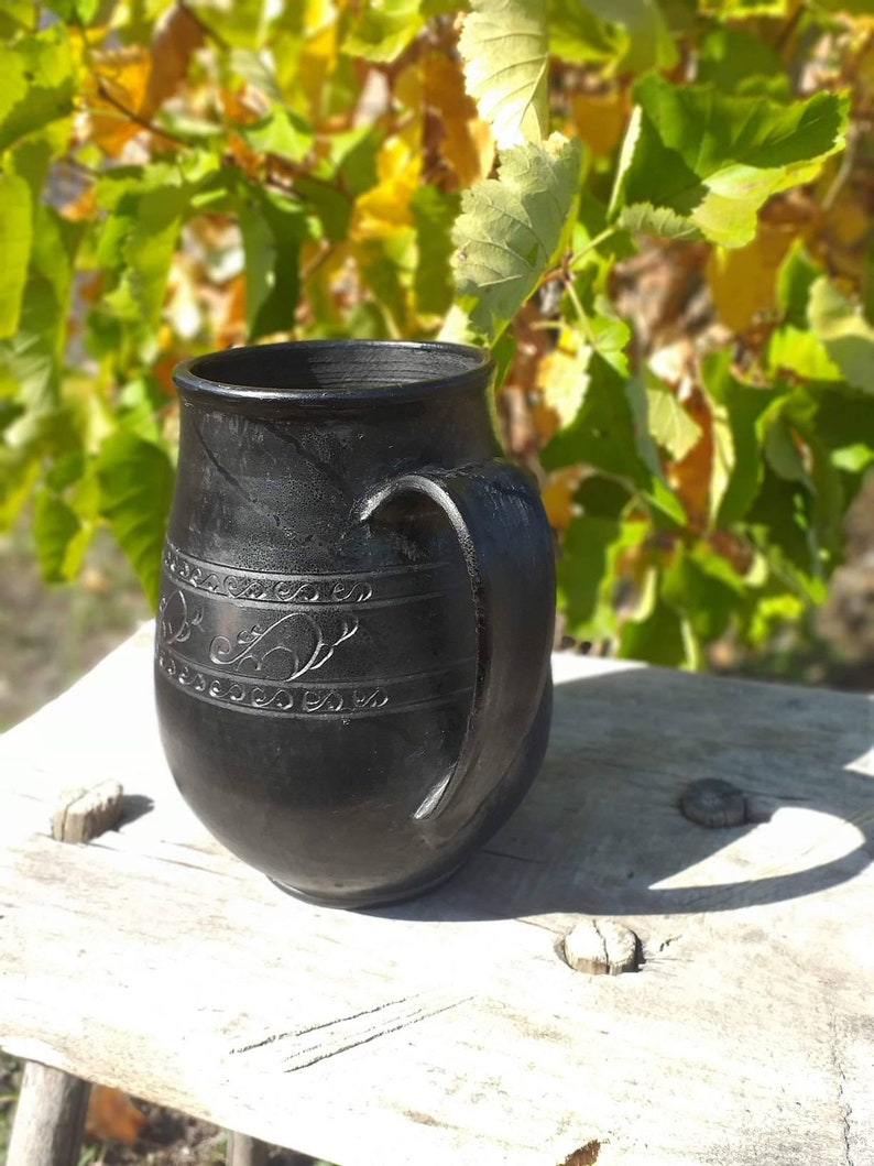 large stoneware mug mead viking mug medieval reenactment large ceramic mug hand made mugs tankard pottery beer mug huge mug beer jug image 9