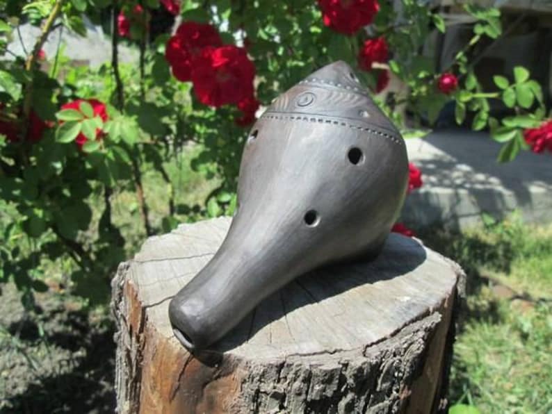 Clay ocarina instrument bird whistle ceramic ocarina music Etsy