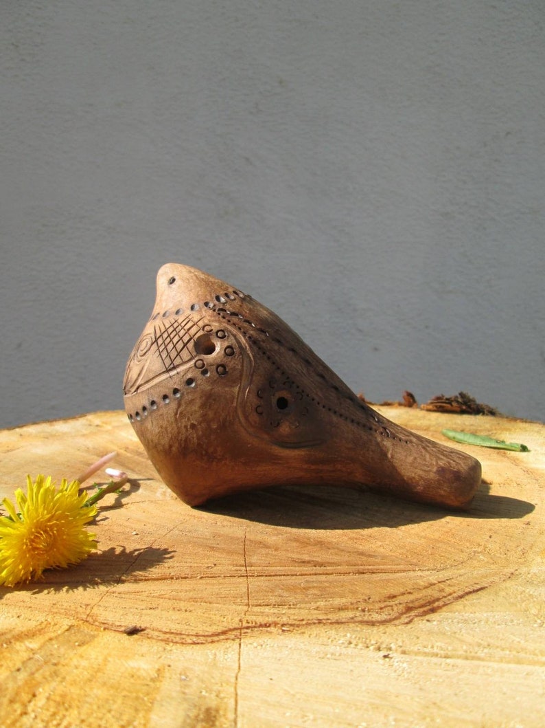 Clay ocarina instrument bird whistle ceramic ocarina music Etsy