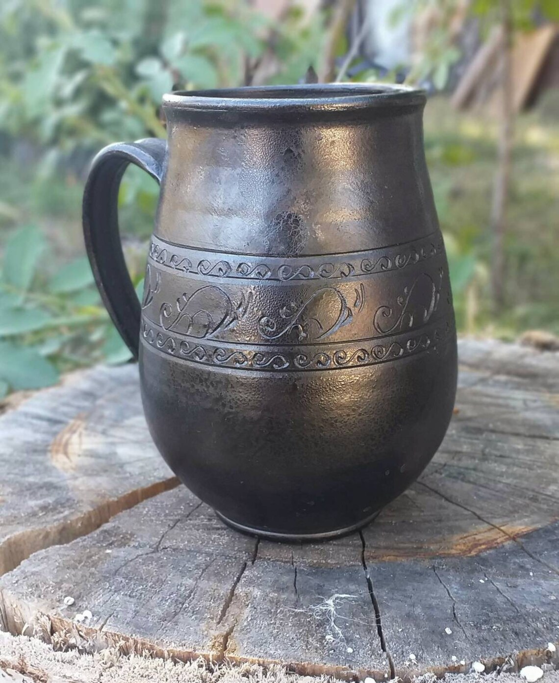 Large stoneware mug mead viking mug medieval reenactment large Etsy