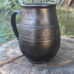 large stoneware mug mead viking mug medieval reenactment large ceramic mug hand made mugs tankard pottery beer mug huge mug beer jug image 10