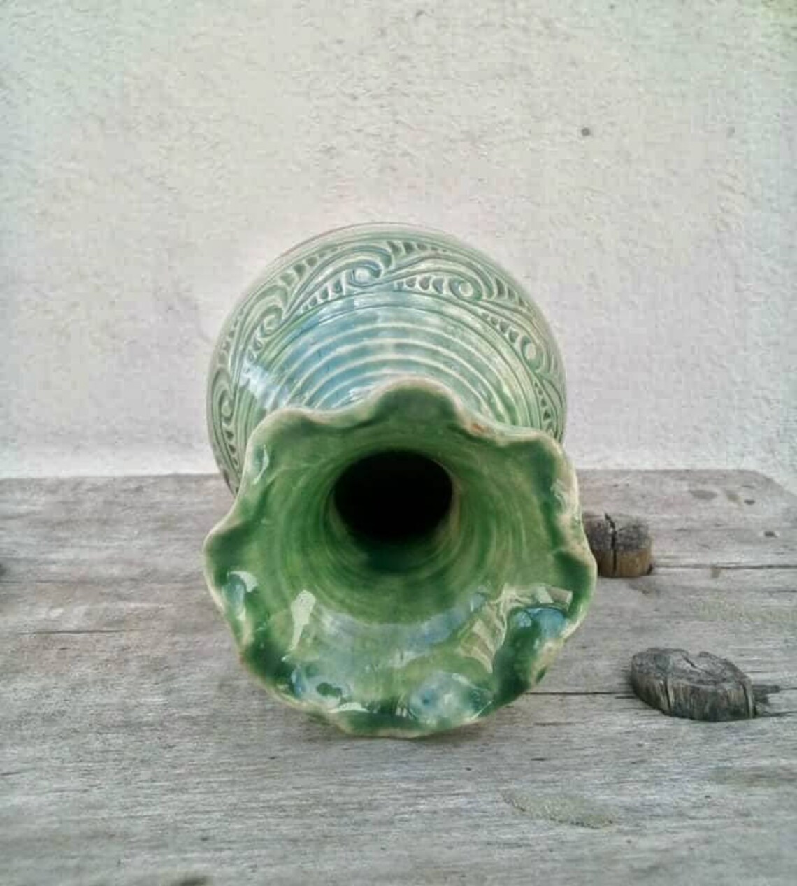 Rustic vase wheel thrown vase ceramic flower vase rustic Etsy