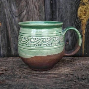 Clay pottery mugs eco mugs pottery mug ceramic cup hand thrown mug pottery mug for men rustic coffee mug cappuccino cup