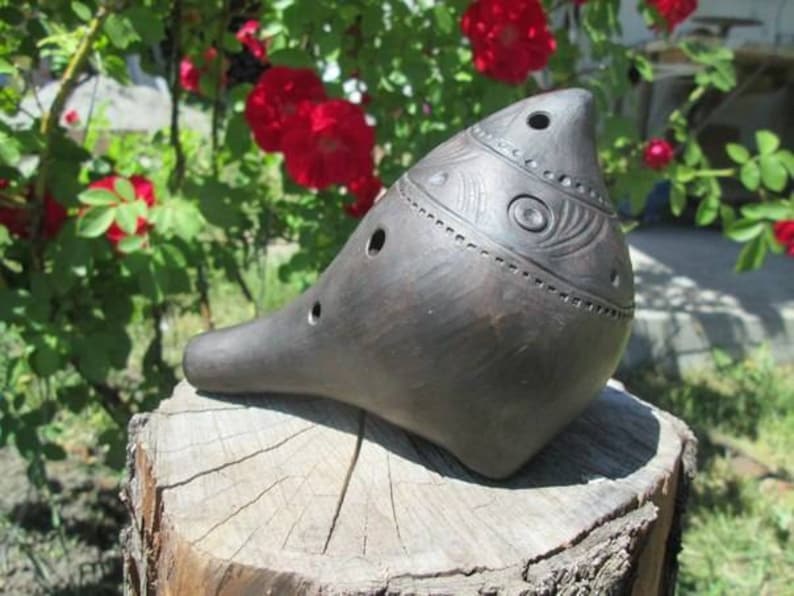 Clay Ocarina Instrument Bird Whistle Ceramic Ocarina Music Etsy