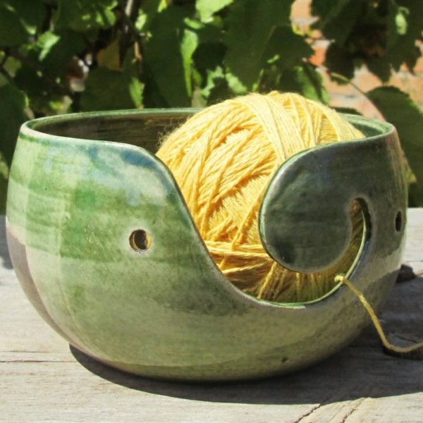 Ceramic yarn bowl ceramic knitting bowl crochet bowl wool bowl