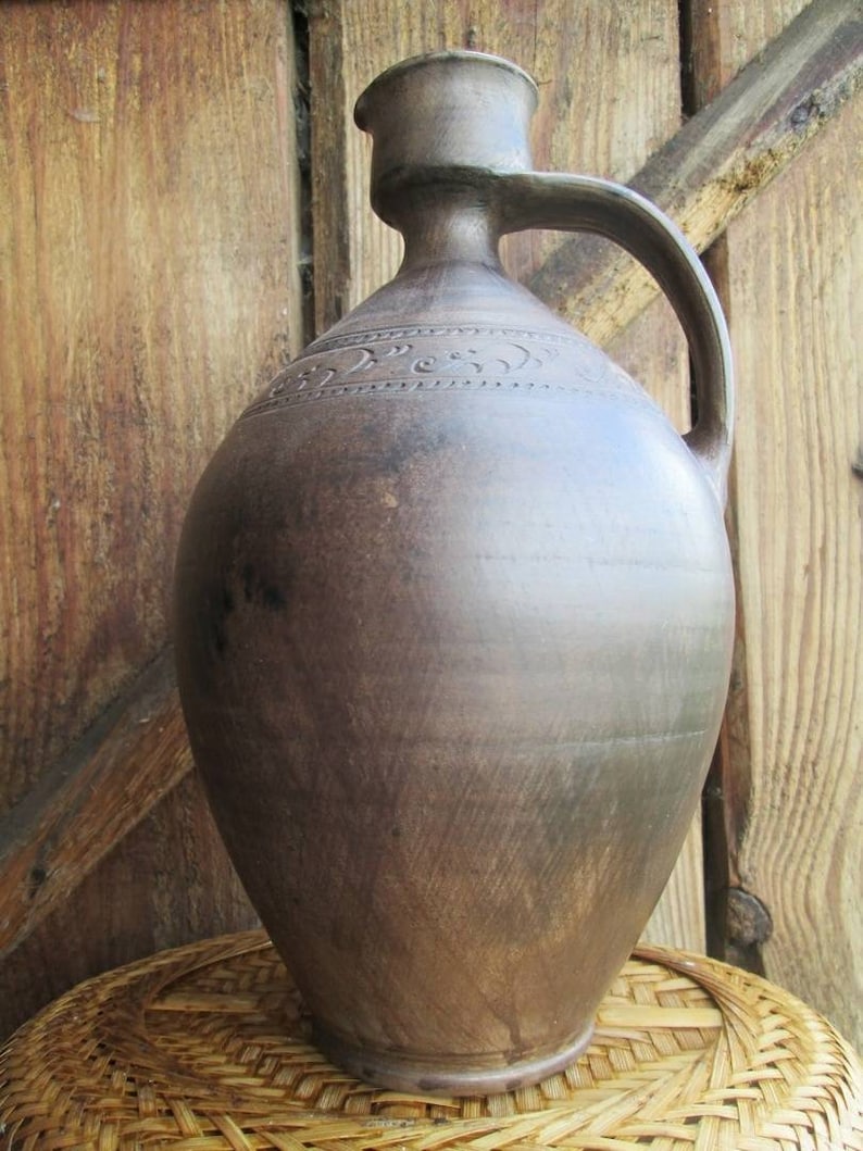 Wine decanter clay pitcher ceramic gift for him ceramic Etsy