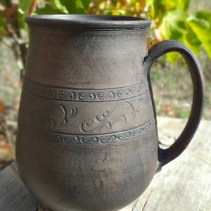 large stoneware mug mead viking mug medieval reenactment large ceramic mug hand made mugs tankard pottery beer mug huge mug beer jug image 5