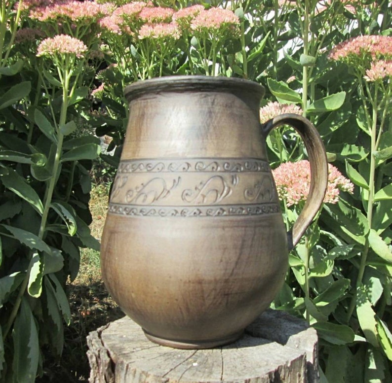 large stoneware mug mead viking mug medieval reenactment large ceramic mug hand made mugs tankard pottery beer mug huge mug beer jug image 1