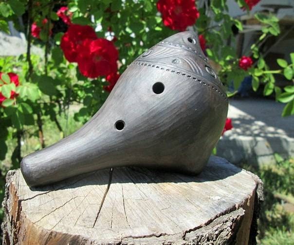 Clay Ocarina Instrument Bird Whistle Ceramic Ocarina Music Handmade ...