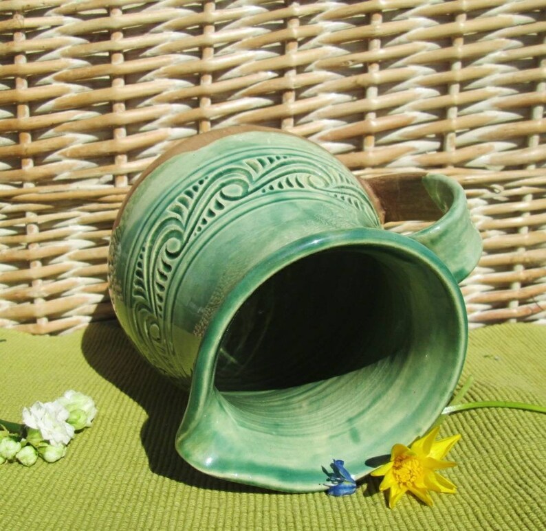 Rustic drink pitcher rustic drink jug unique jug pottery for Etsy