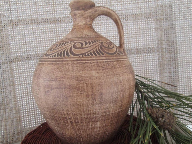 Wine Jug Ceramic Pitcher Wine Bottle Wine Decanter Water Etsy