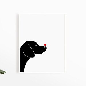 Dog Wall Art, Black and White Art, Printable Poster, Dog Print, Kids Room Decor, Nursery Animal Decor, Modern Minimalist