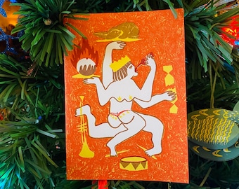 Carte de Noël sérigraphiée