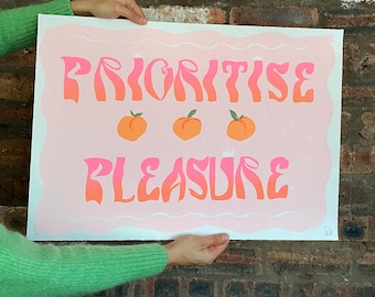 Priorisez le plaisir - Sérigraphie pêche