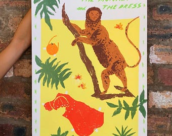 Poster Singe, sérigraphie