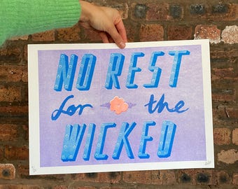 Pas de repos pour les méchants - Impression Riso