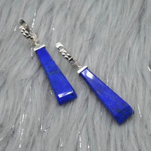 Lapis Lazuli Sterling Silver Drop Earrings, December Birthstone Jewelry, Lapis Jewelry, Dangle Drop Earrings, Best Friend Gift For Her