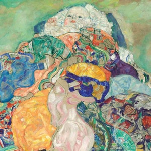 Bébé (berceau) - Gustav Klimt - Carte de voeux