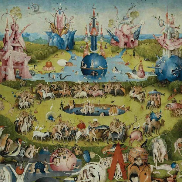 The Garden of Earthly Delights - Hieronymus Bosch - Greetings Card