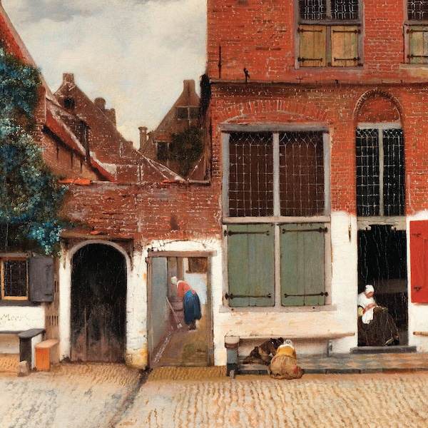 The Little Street - Johannes Vermeer - Greetings Card