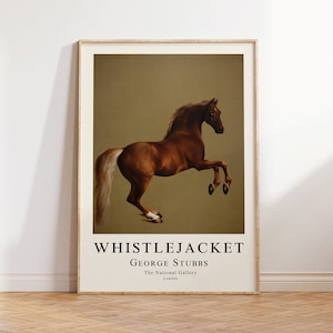 George Stubbs, Whistlejacket, Fine Art Poster Print Wall Art, Exhibition Gallery Poster