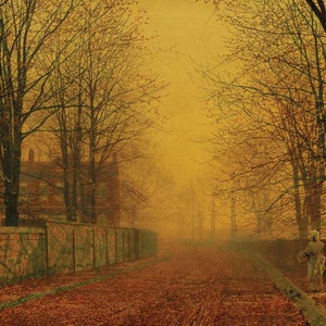 Resplandor vespertino - John Atkinson Grimshaw - Tarjeta de felicitación