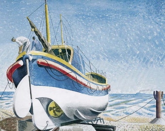 Train Landscape Eric Ravilious Greetings Card - Etsy