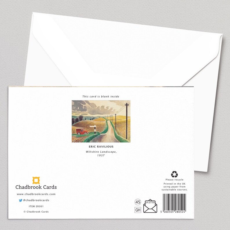 Eric Ravilious Greeting Card Collection Landscapes Set of - Etsy