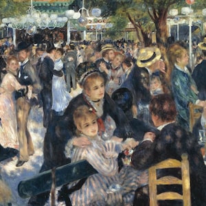 Dança no Le moulin de la Galette - Pierre-Auguste Renoir - Cartão de felicitações