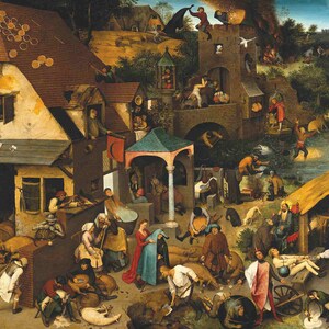 Proverbios holandeses - Pieter Bruegel el Viejo - Tarjeta de felicitación