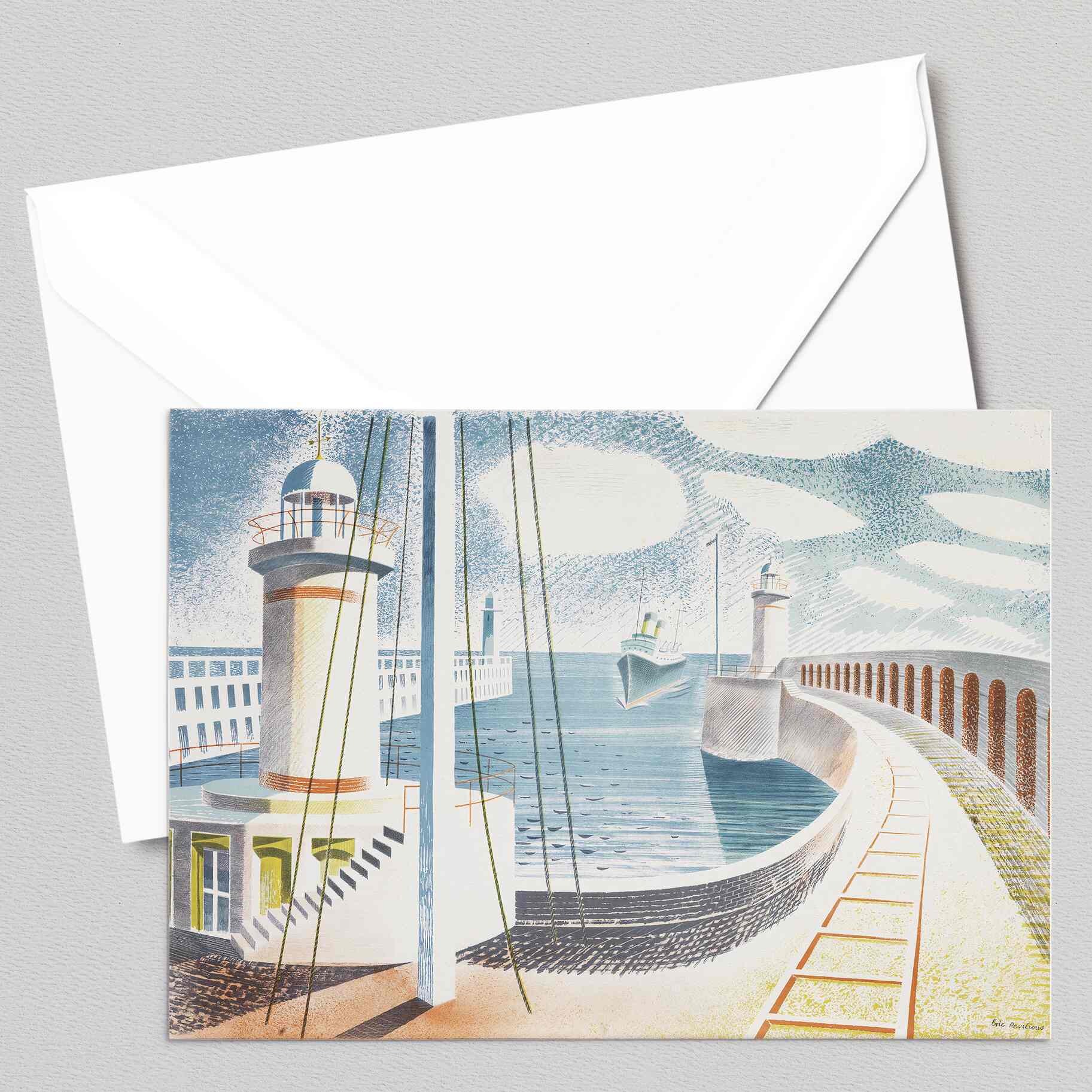 Newhaven Harbour Eric Ravilious Greetings Card - Etsy
