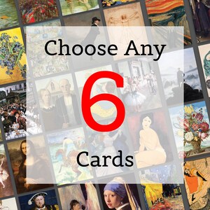 Elija y mezcle: 6 tarjetas de felicitación cualquiera: elija 6 tarjetas de nuestra gama de tarjetas de felicitación de bellas artes