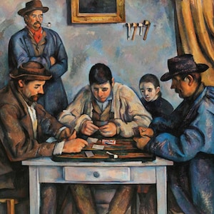 Los jugadores de cartas - Paul Cézanne - Tarjeta de felicitación