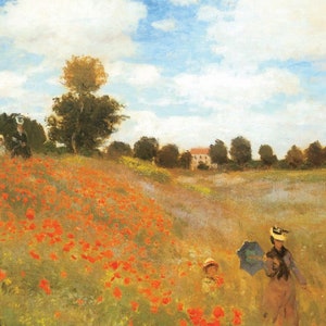 Coquelicots sauvages près d'Argenteuil - Claude Monet - Carte de voeux
