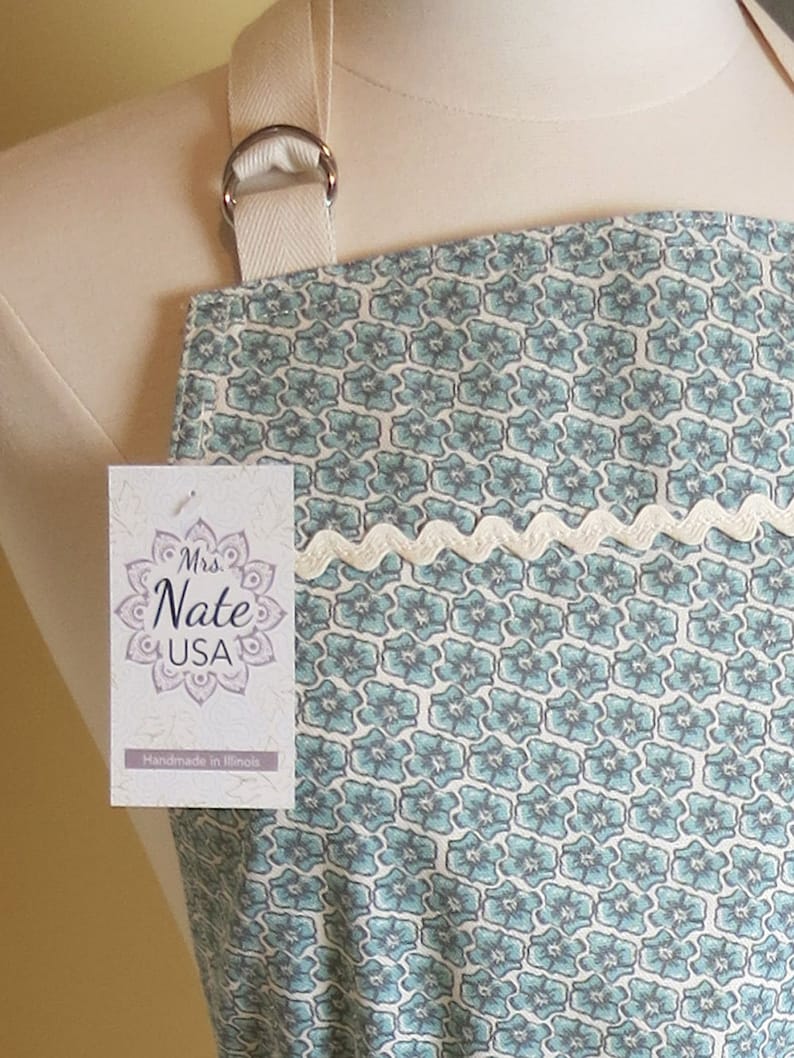 Pixie Blue Apron, Apron for Women, Womens Apron, Farmhouse Apron, Cute Apron, Vintage Apron, Chefs Apron, Full Apron, Mothers Day Gift image 3