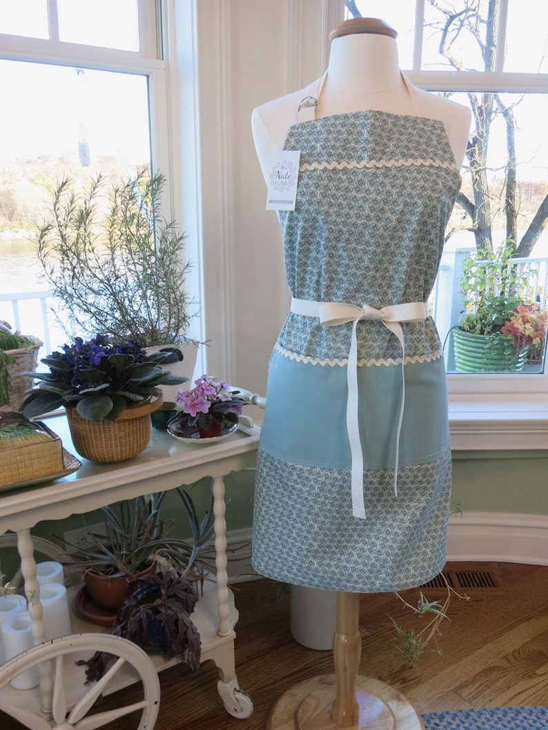 Pixie Blue Apron, Apron for Women, Womens Apron, Farmhouse Apron, Cute Apron, Vintage Apron, Chefs Apron, Full Apron, Mothers Day Gift afbeelding 4