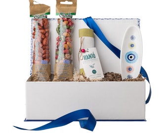 The Greek Snacks Gift Box - Greek gift to send - Peanut lover   - Gift for foodie - gift for colleague - Meze