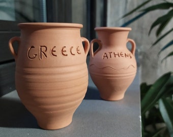 Set of two Greek ceramic Pots Gift Box - Eco Easter Gift Box - Spring Gift Box - Easter Gift Box - Greek Gift - Easter in Corfu