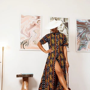 Chiugo Kaftan Dress/Beautiful color up print kaftan dress, African dress, Boho Kaftan dress, Caftans for women, long summer kaftan, kaftans image 3