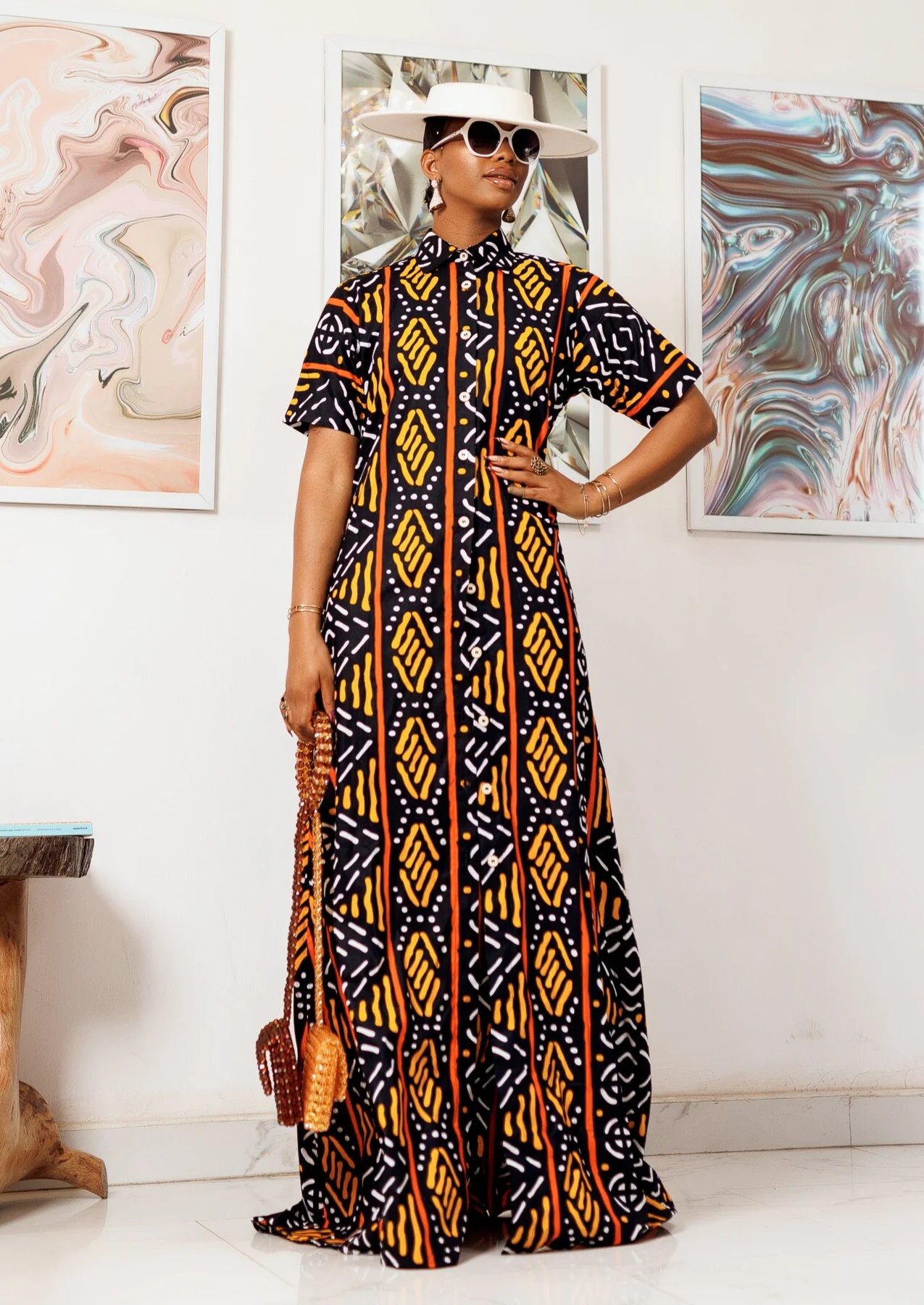 African Linen Dress Etsy