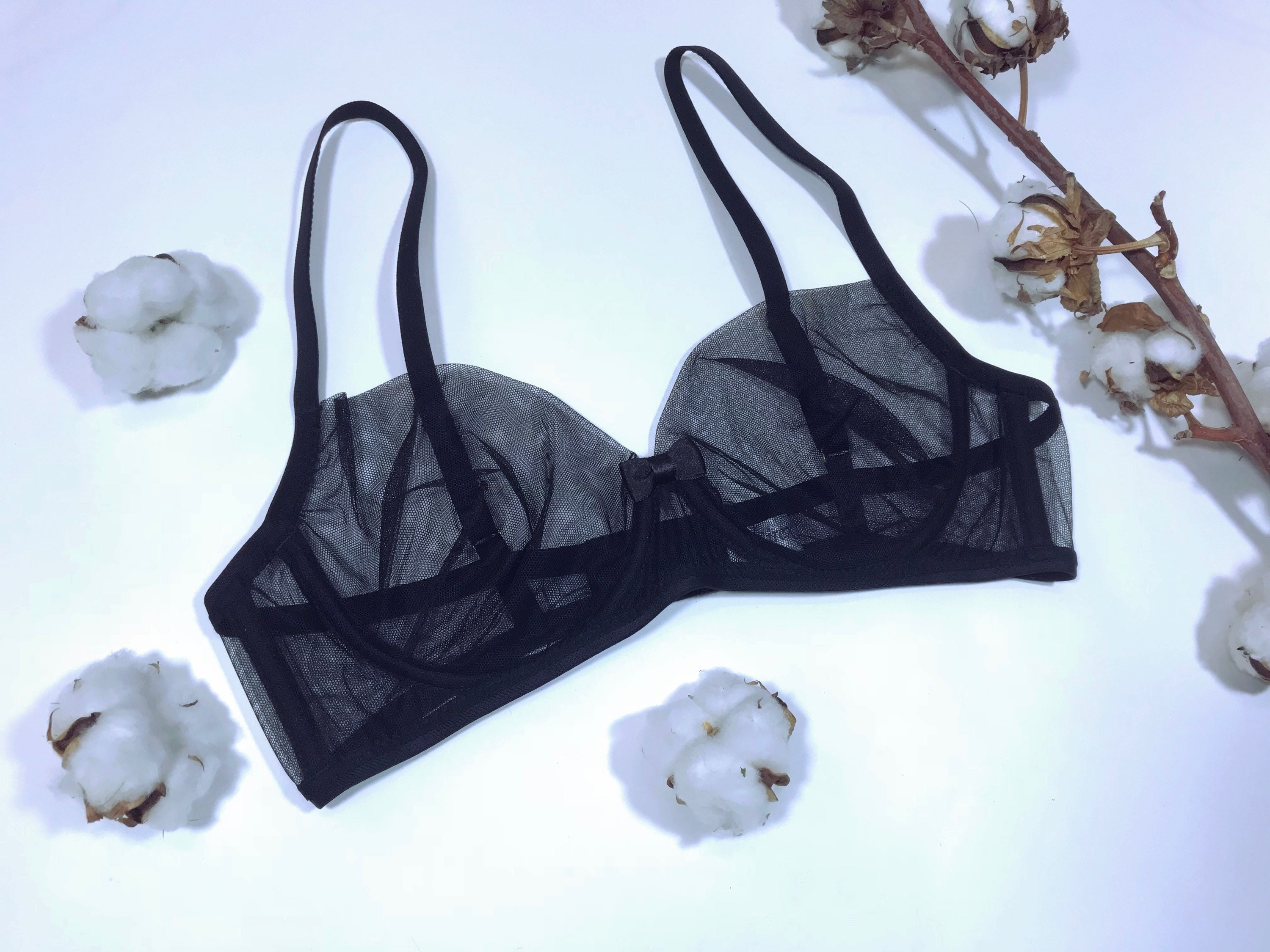 See Through Bra, Sheer Bra, Back Bra, Custom Bra, Underwire Bra, Mesh