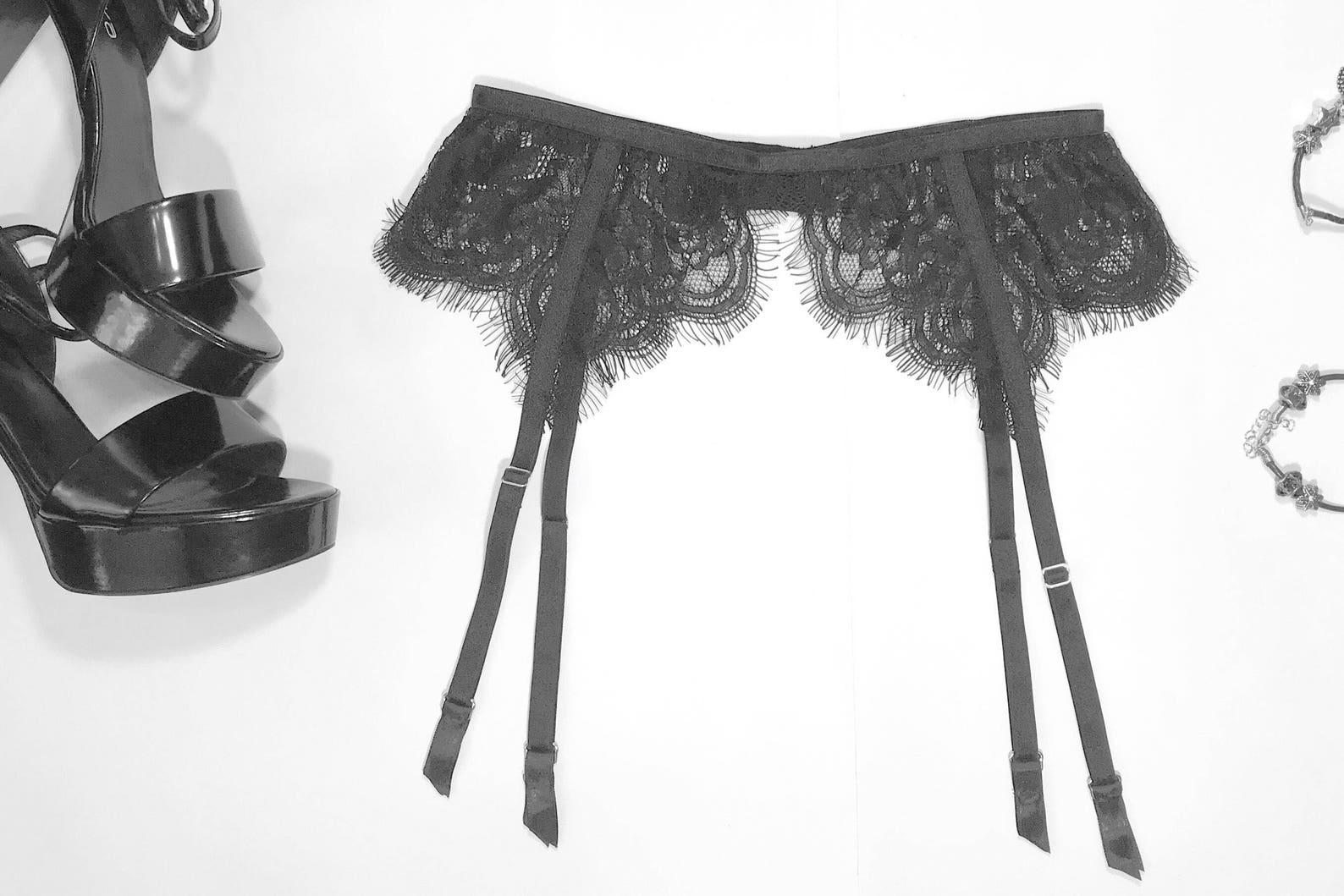 Lace Garter Belt Black Garter Belt Gift for Her Plus Size Etsy