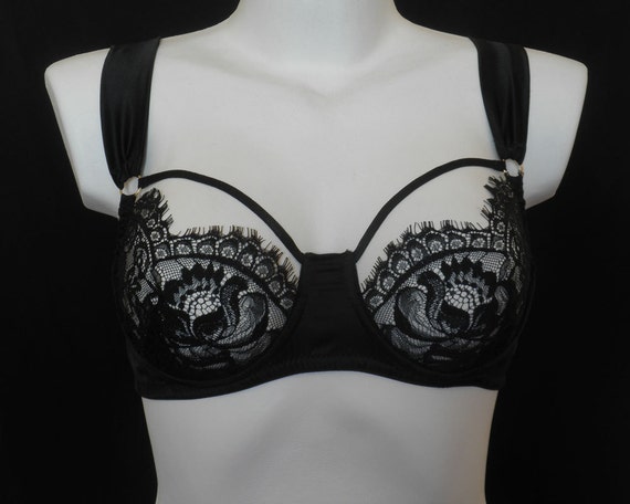 Reggiseno di seta reggiseno di pizzo di seta reggiseno di seta nera top reggiseno di seta