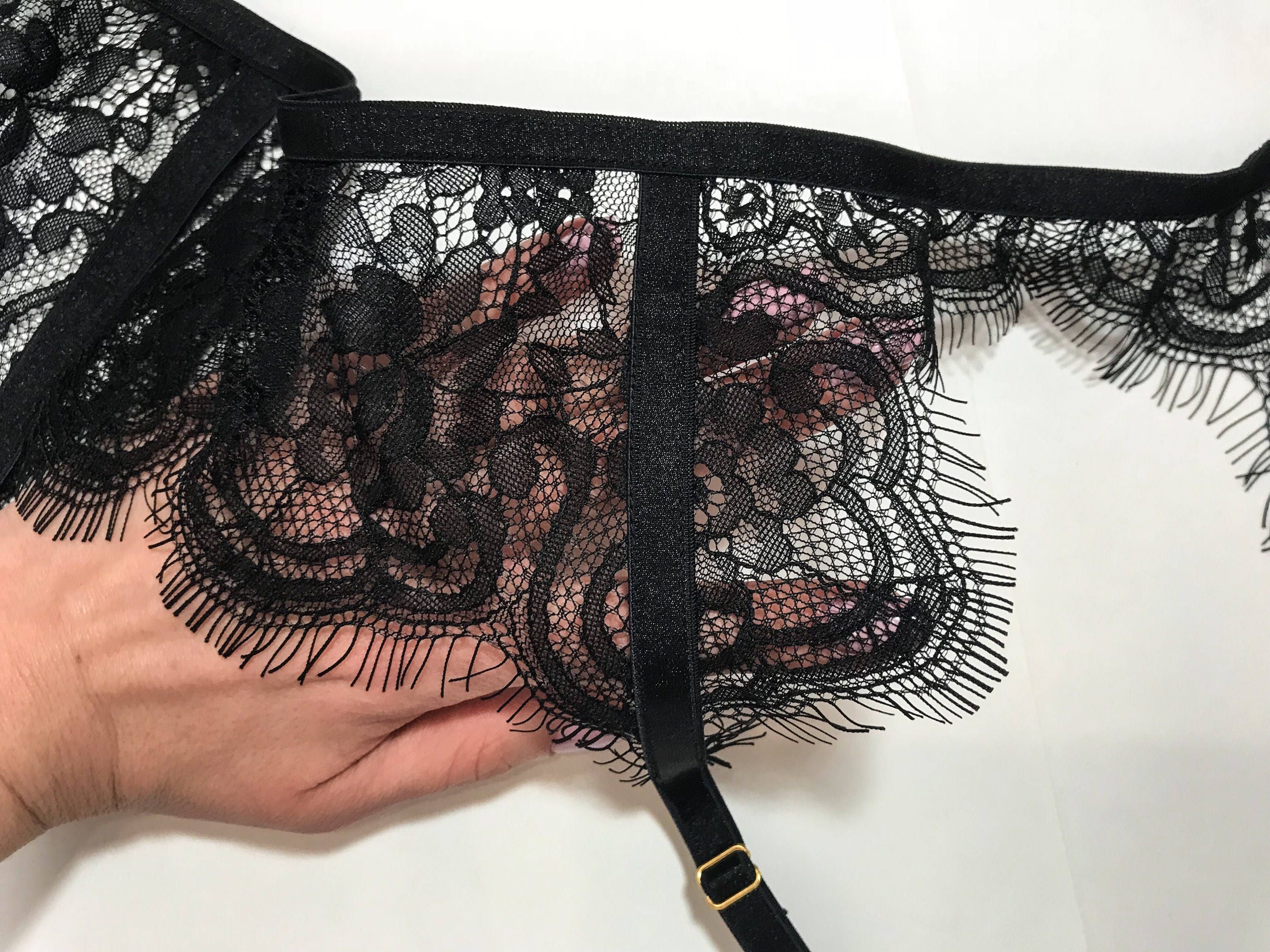 Lace Garter Belt Black Garter Belt Gift for Her Plus Size Etsy UK