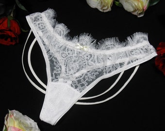 White lace panties for bridal