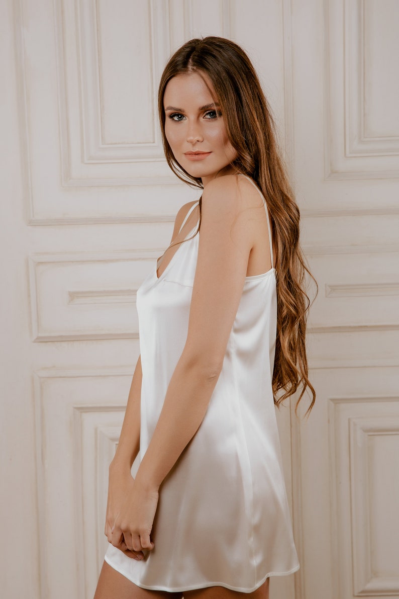 Silk Robe and Nightgown Set Bridal Wedding Night Natural Etsy