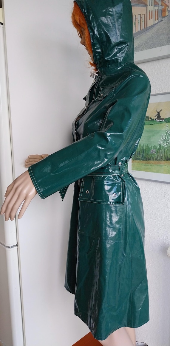 Green Pvc. Norwegen Helly Hansen Raincoat Made in the Seventies