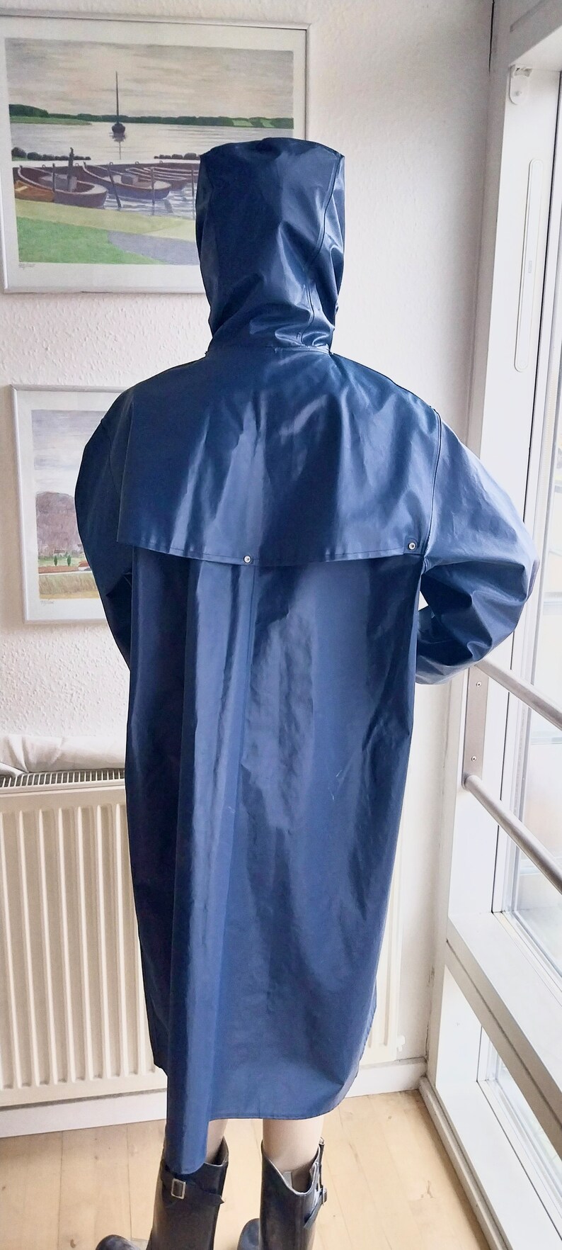 Retro Vintage Blue Didriksons Pvc. Raincoat 1970s - Etsy UK