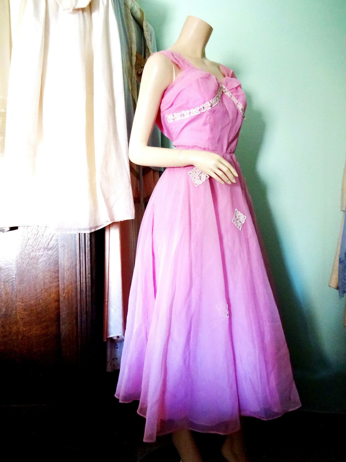 Image of Original Vintage S Prom Dress Goodwood Dita Von Teese Pretty in Pink Party Ballgown Pageant Gown Melanie Martinez Style