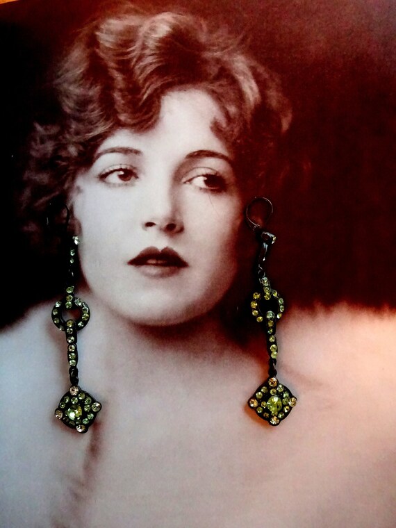 Stunning Antique Art Deco 1920s 1930s Earrings Bel